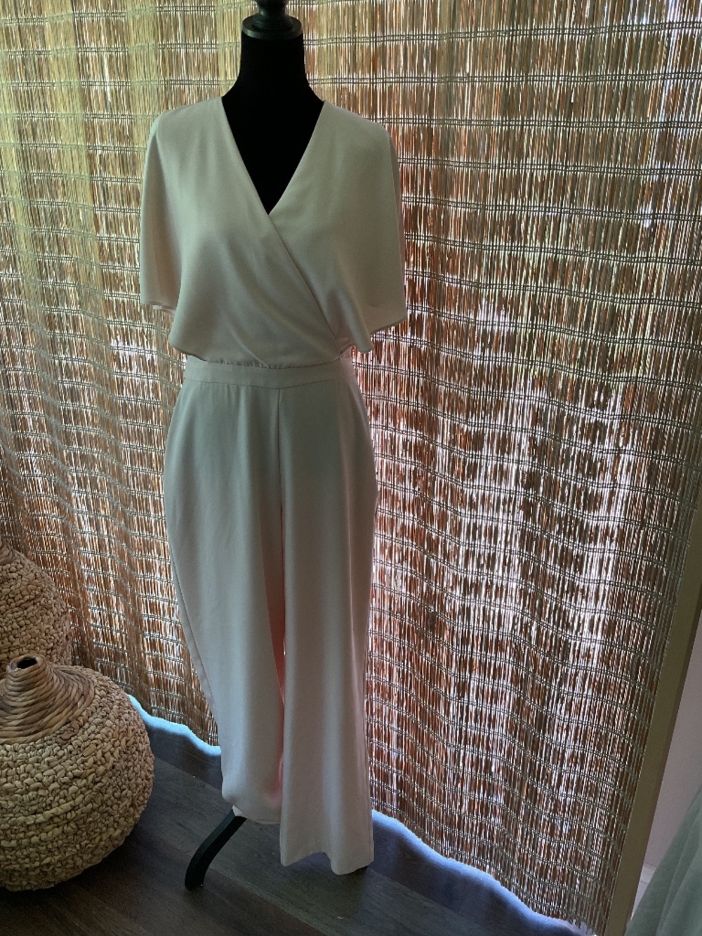 Alfani Women’s Jumpsuit, Sleeveless, Cape, Size 4 Peach